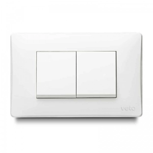 Interruptor Conmutable Doble  Ancho Oslo Blanco    Veto