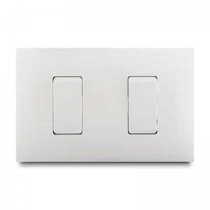 Interruptor Doble  No Neon Linea Vive Blanco    Veto