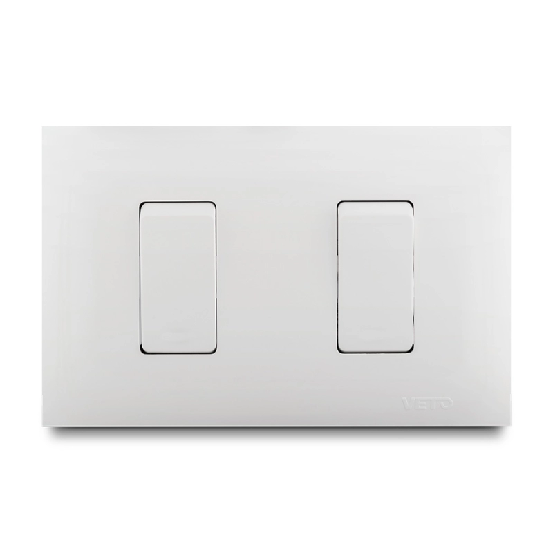 Interruptor Conm Doble  No Neon Linea Vive Blanco    Veto