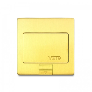 Socket Piso  3H Cuadrado Dorado    Veto