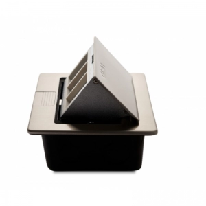 Socket Piso  3H Cuadrado Plateado    Veto