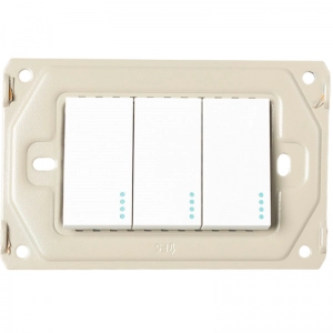 Interruptor Triple Pollux Blanco Miletto