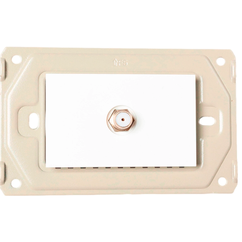 Toma Coaxial Pollux Blanco Miletto