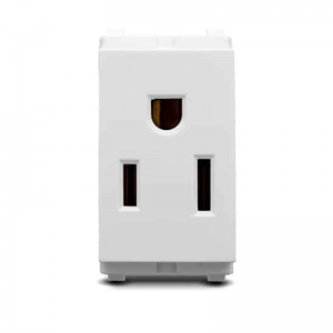 Modulo  Toma Corriente  Con Polo Premium Blanco    Veto