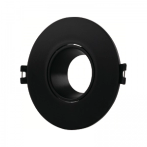 Bala GU10 Incrustar Recesada Ala Ancha Policarbonato Negro Felgolux