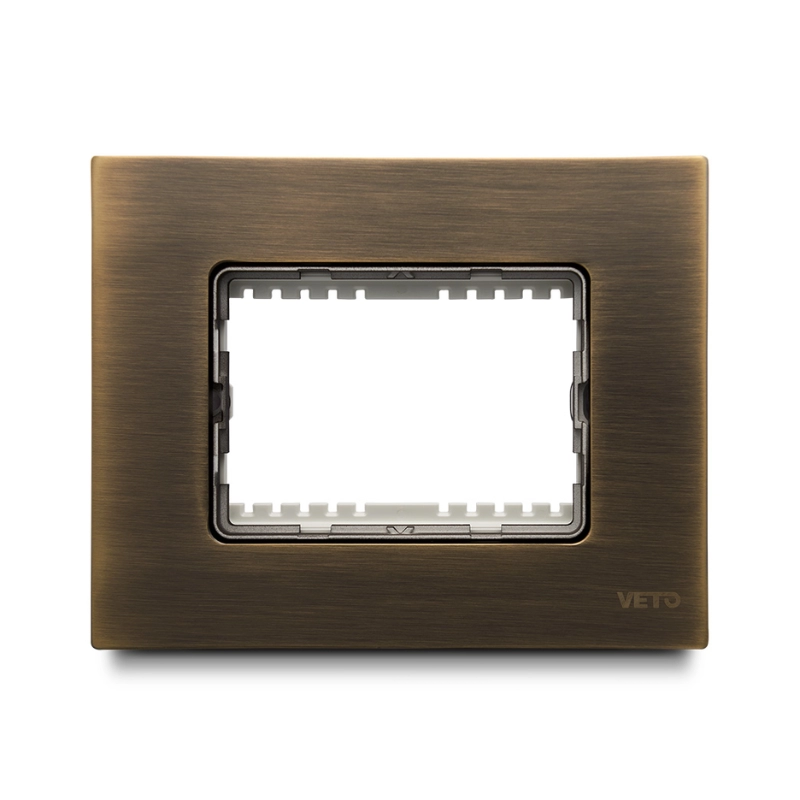 Placa 3H   Inox  Plura Bronce   Veto