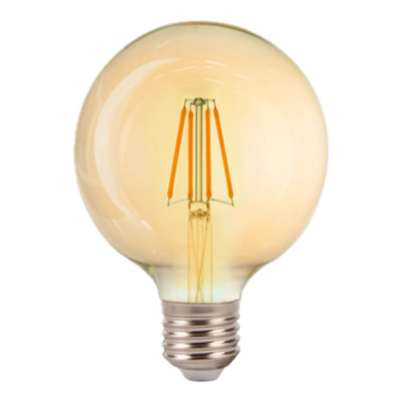 Bombillo LED 4W G95 Globo Vintage Vidrio Ambar Felgolux
