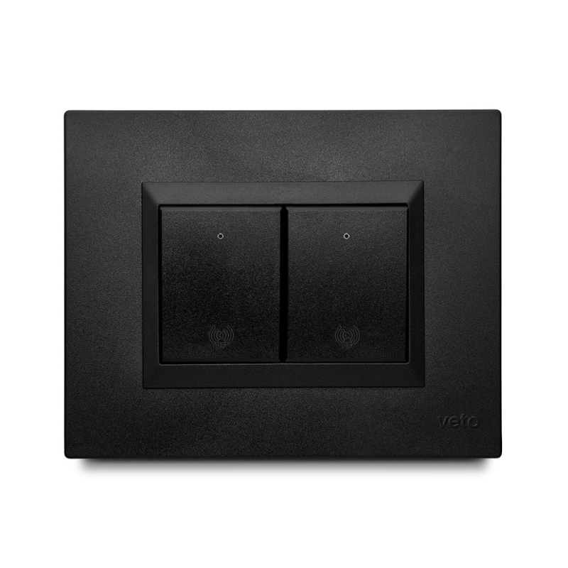 Interruptor Doble Kinetico Veto Negro