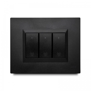 Interruptor Triple Kinetico Veto Negro