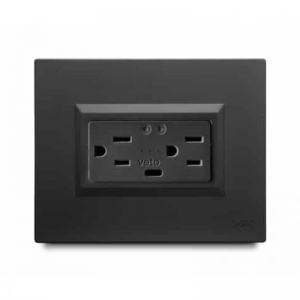 Tomacorriente Inteligente doble + C Veto Negro