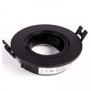 Bala GU10 Incrustar Redondo Negro Sicoluz