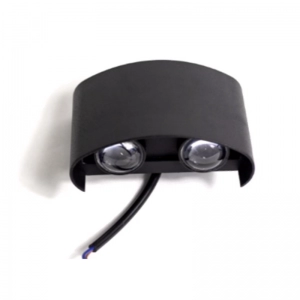 Aplique LED 4W Sobreponer Decorativo Negro 2700K Sicoluz