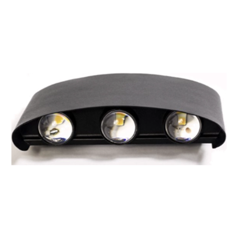 Aplique LED 6W Sobreponer IP54 Decorativo Negro 2700K Sicoluz