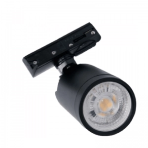 Spot GU10 Riel 3vias Plastico Negro Sicoluz