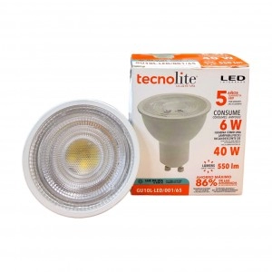 Bombillo GU10 6W 6500K 550lm TECNOLITE