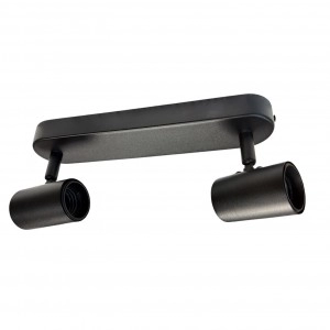 Spot LED Doble E27 Negro