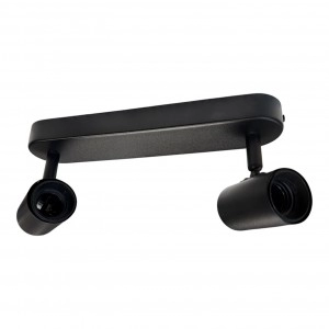 Spot LED Doble E27 Negro