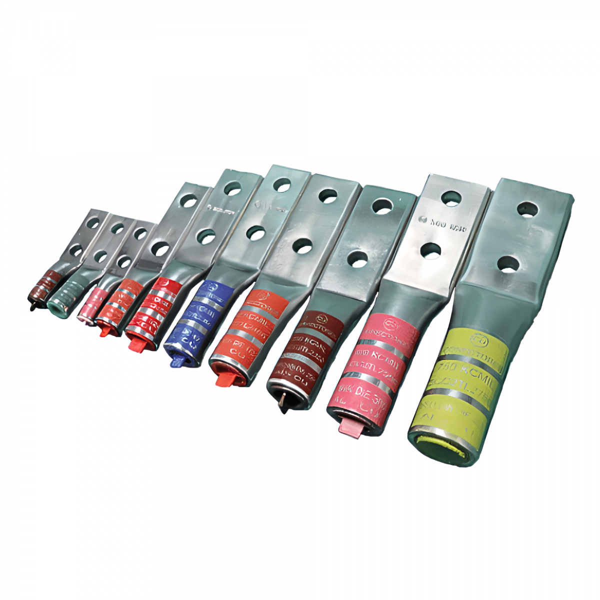 Terminal / Conector de Compresión Bimetálico de Dos Huecos 1/0Awg