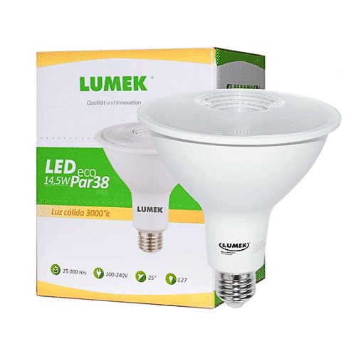 Bombillo LED Lumek E27 Eco Par 38 14.5-15W 3000K IP65