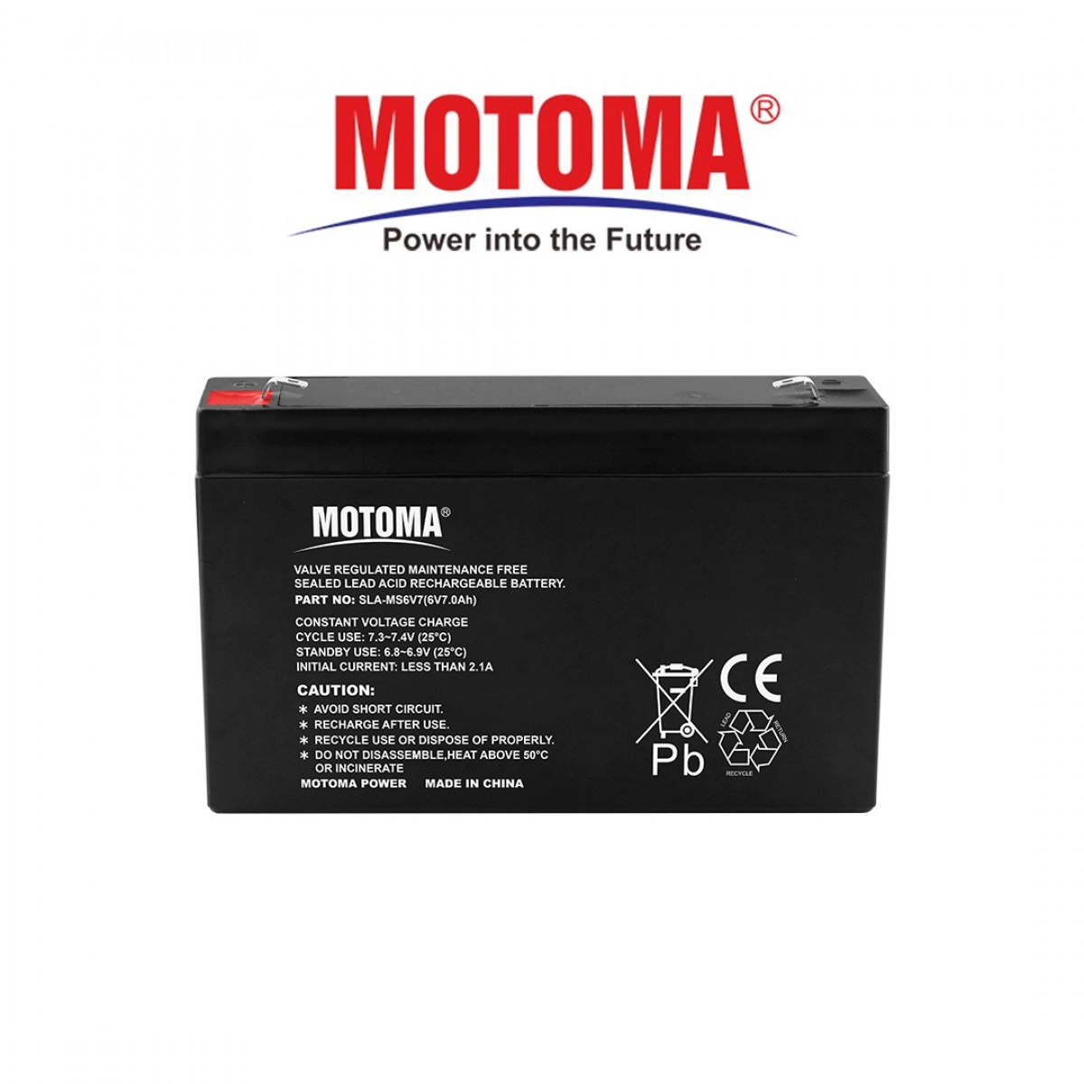 Batería Motoma AGM 6V-7AH 1200 CICLOS-30% W: 1.2Kg