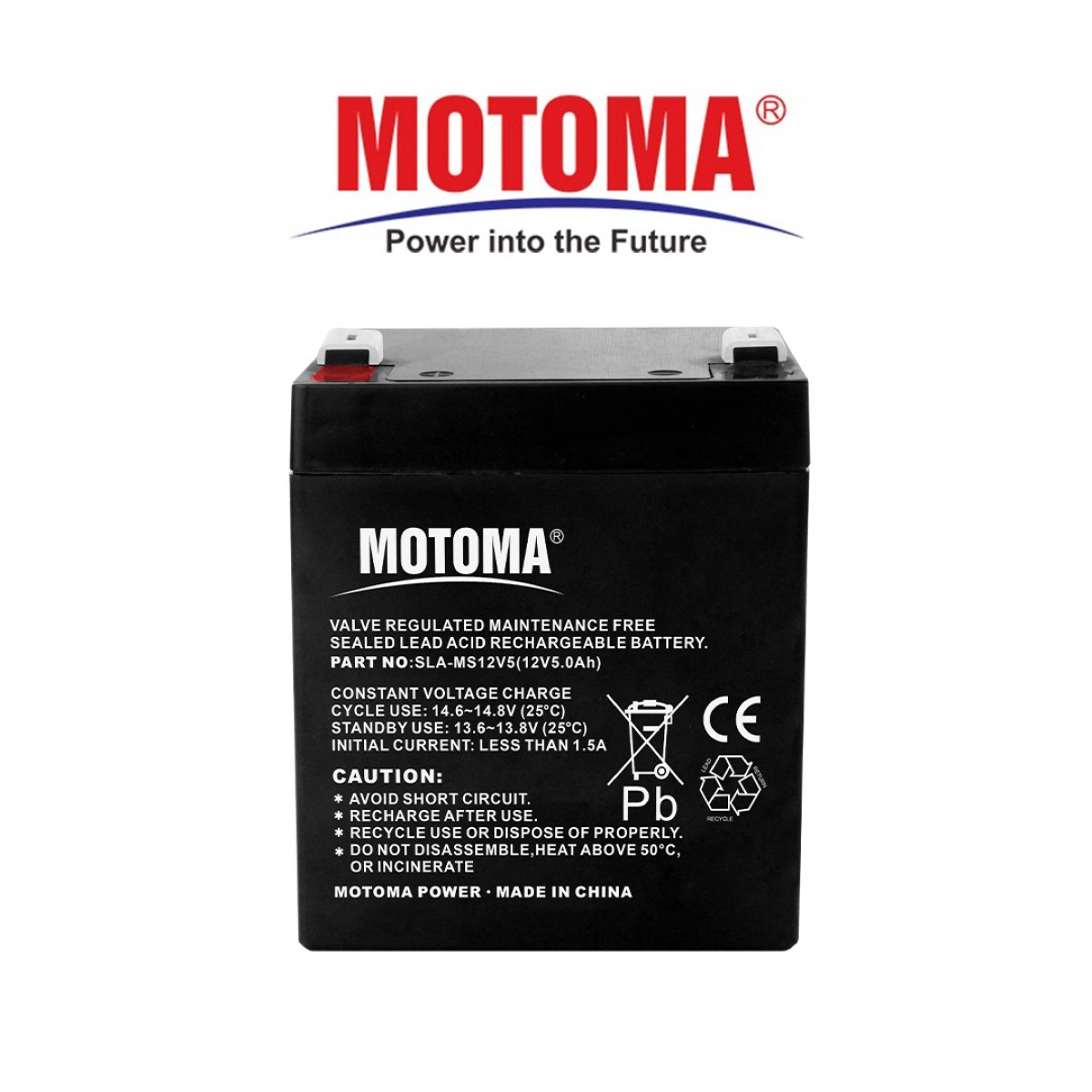 Batería Motoma AGM 12V-5AH 1200 CICLOS-30% W: 1.4Kg