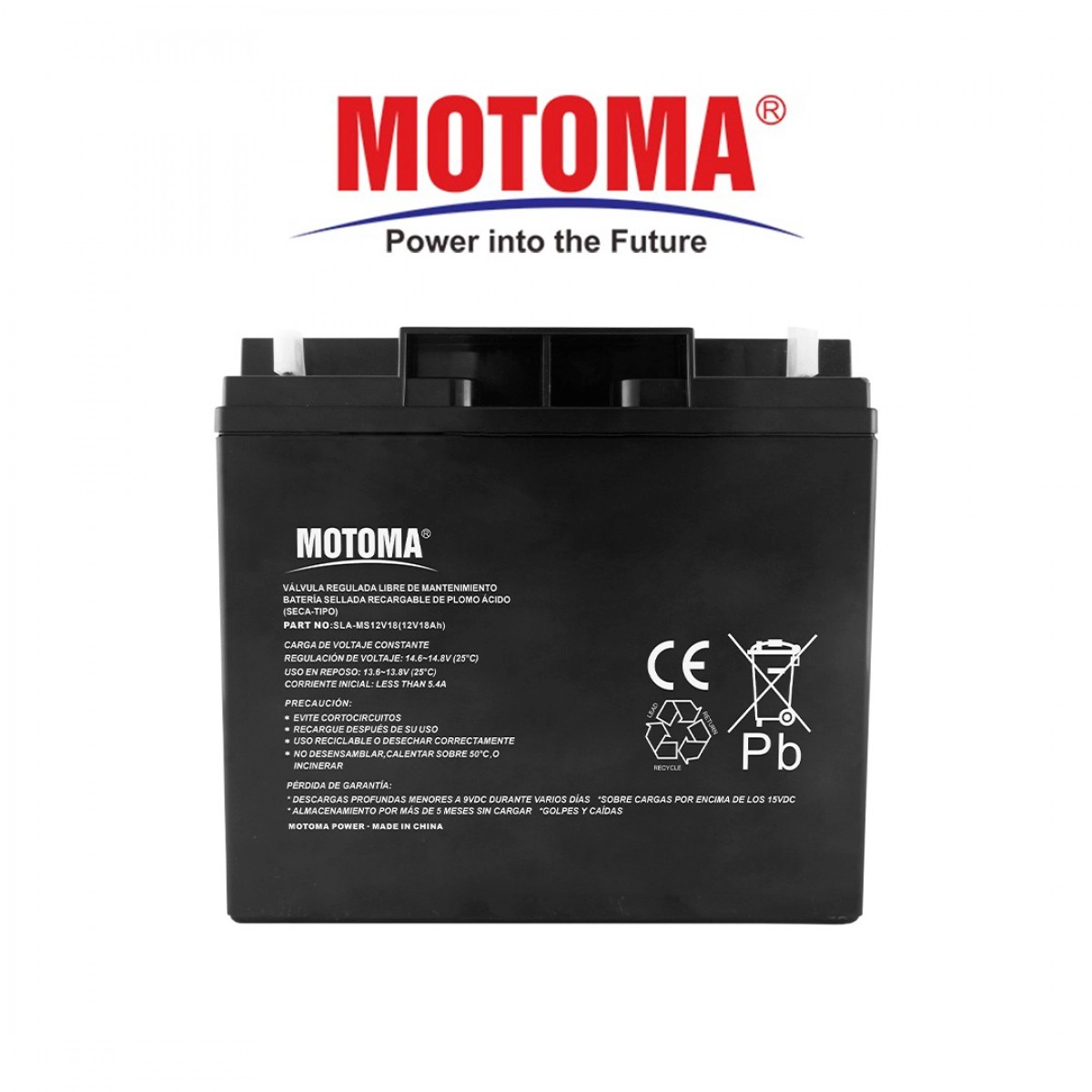 Batería Motoma AGM 12V-18AH 1200 CICLOS-30% W: 5.6Kg