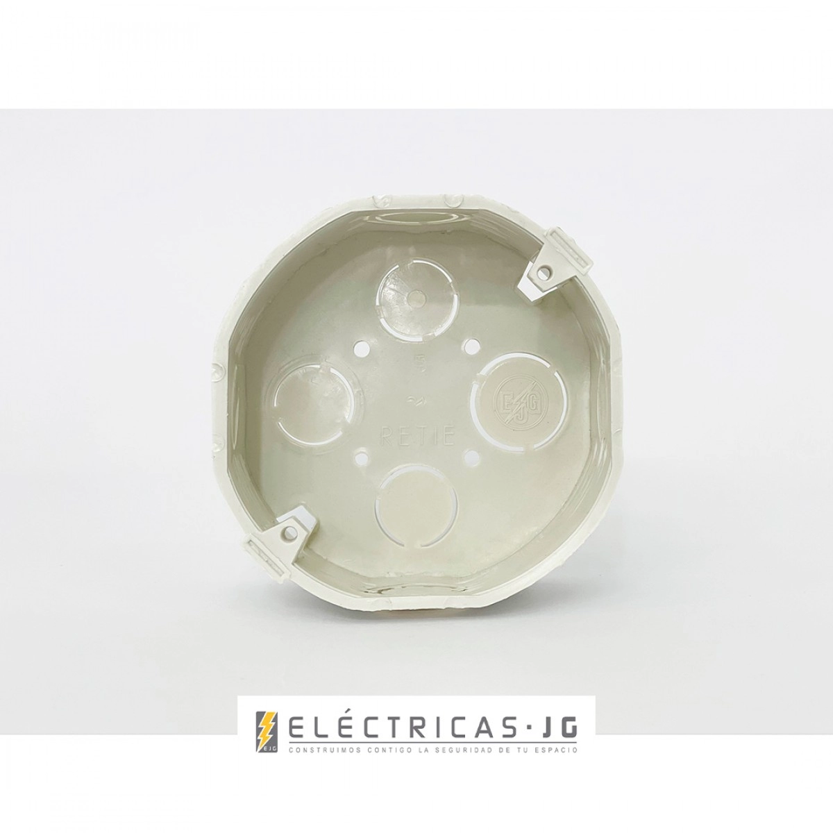 Caja Octagonal JG PVC Blanco Libre de Halogeno