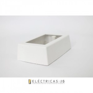 Caja Mecanismos/Toma Doble Sobreponer Tipo Canaleta PVC