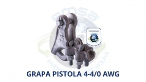 Grapa Retención Pistola 4-4/0 AWG, Aluminio 2 Úes 1/2