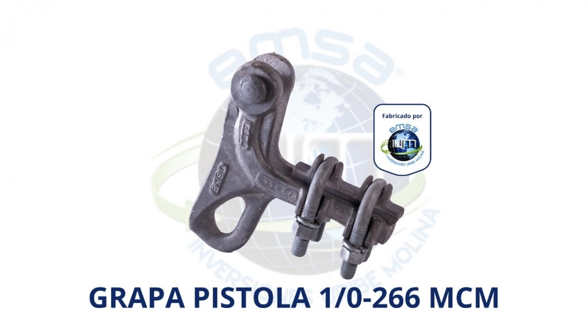 Grapa Retención Pistola 1/0 -266 MCM, Aluminio 2 Úes 1/2