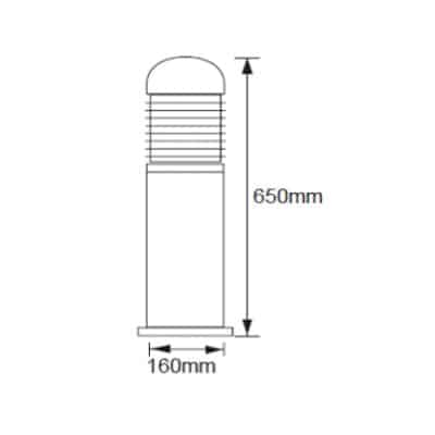 Mini Poste Tecnolite Base E27 No Incluye Bombillo Ref.: H-410/S ALMODOVAR