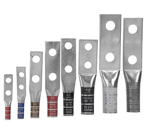 Terminal/Conector Ponchar 2 Huecos Barril Largo 300Mcm