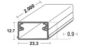 Canaleta Plástica 22X15 con Adhesivo