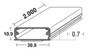 Canaleta Plástico 32X12 con Adhesivo