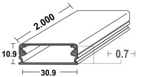 Canaleta Plástica 32X12
