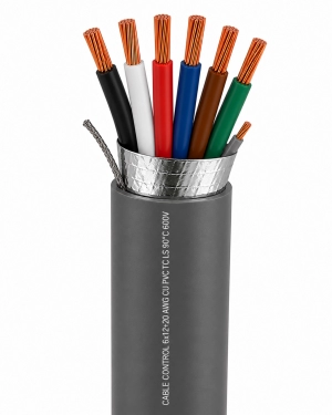 Cable Control 6x12+20 awg cu pvc tc ls 90°c 600v