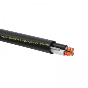 Cable Instrumentación 3x18+20 awg cu pvc tc 105°c 600v/300v