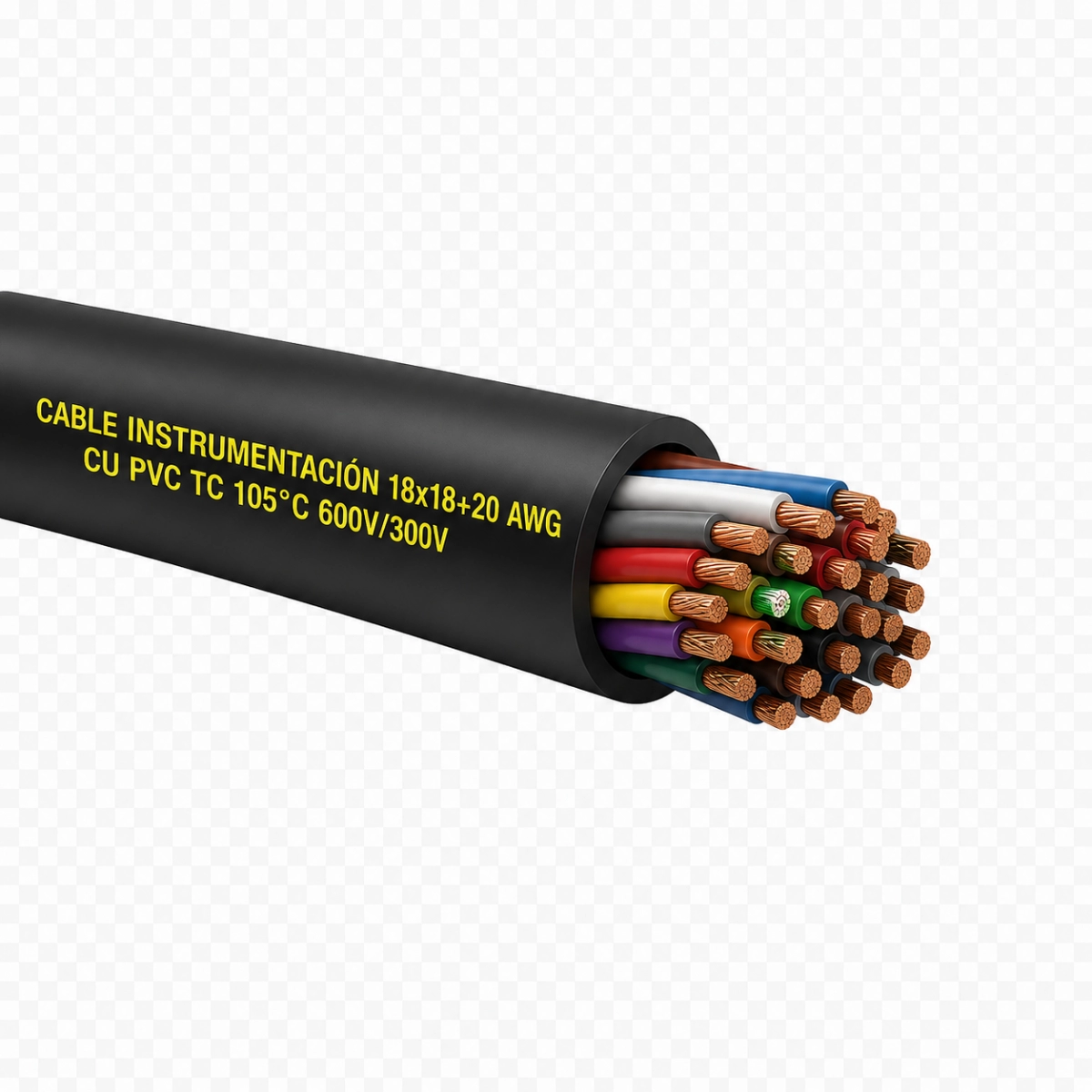 Cable Instrumentación 18x18+20 awg cu pvc tc 105°c 600v/300v