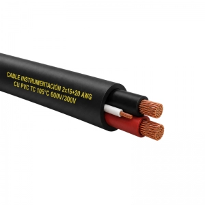 Cable Instrumentación 2x16+20 awg cu pvc tc 105°c 600v/300v