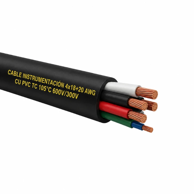 Cable Instrumentación 4x16+20 awg cu pvc tc 105°c 600v/300v