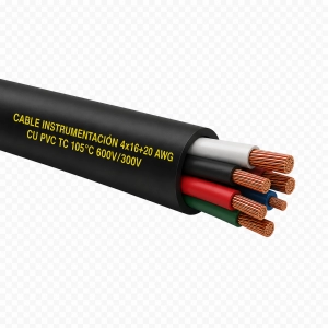 Cable Instrumentación 4x16+20 awg cu pvc tc 105°c 600v/300v