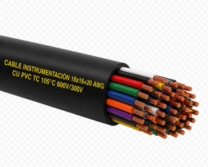 Cable Instrumentación 18x16+20 awg cu pvc tc 105°c 600v/300v
