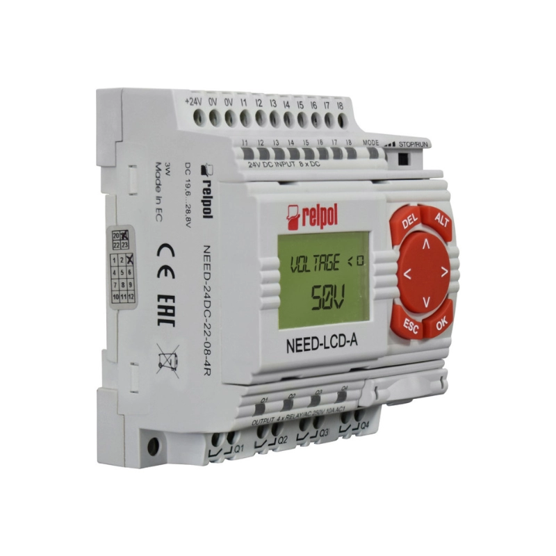Mini-Plc Dc 8 In/4q+Lcd RELPOL