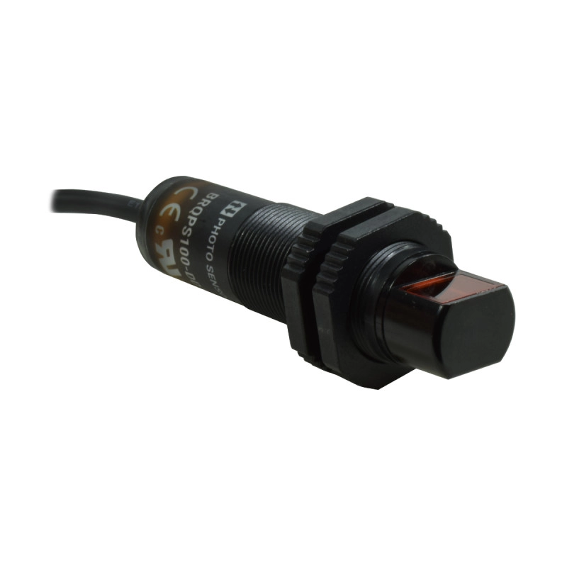 Sensor Fotoeléctrico, Cilíndrico Detección Lateral 100Mm Alcance Autoreflex Salida Pnp