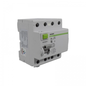 Breaker Noark Diferencial 25A 10KA, Corriente Residual de 30MA, 4 Polos.