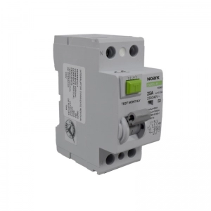 Breaker Noark Diferencial 25A 10Ka, Corriente Residual de 30MA, 2 Polos.