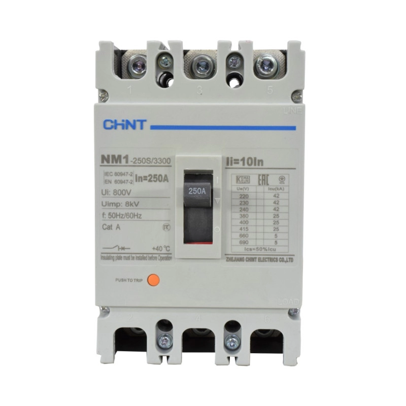 Breaker Chint Industrial 3X250A 25KA/415V