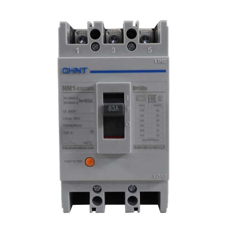 Breaker Chint Industrial 3X63A 415V 15KA/415V