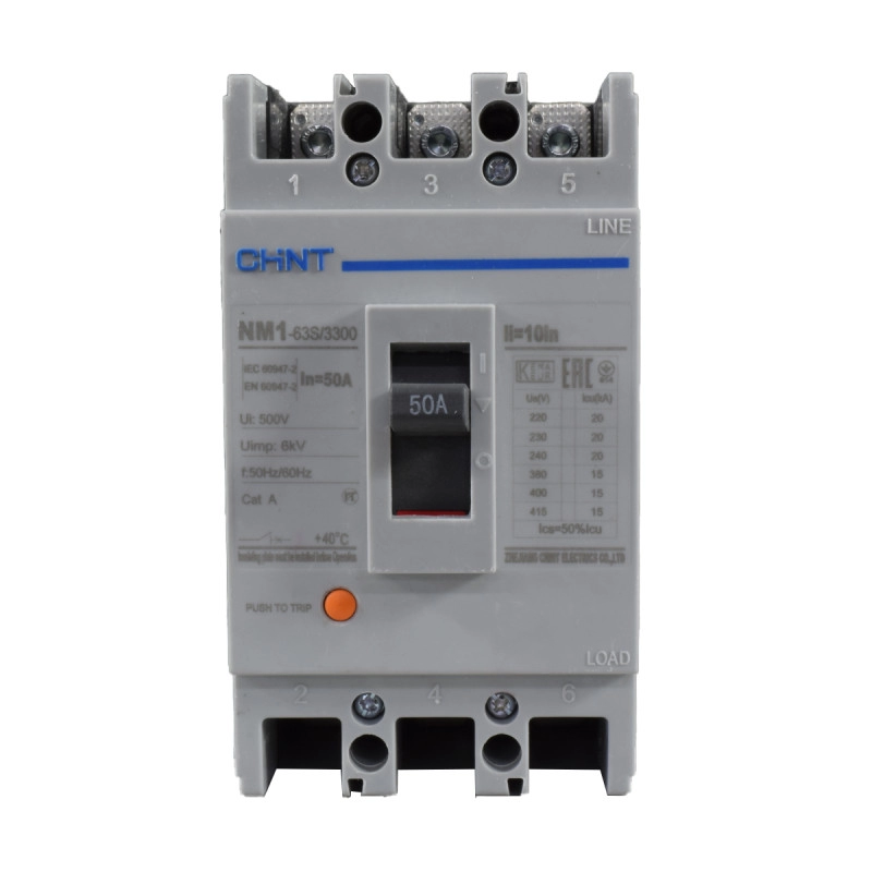 Breaker Chint Industrial 3X50A 415V 15KA/415V
