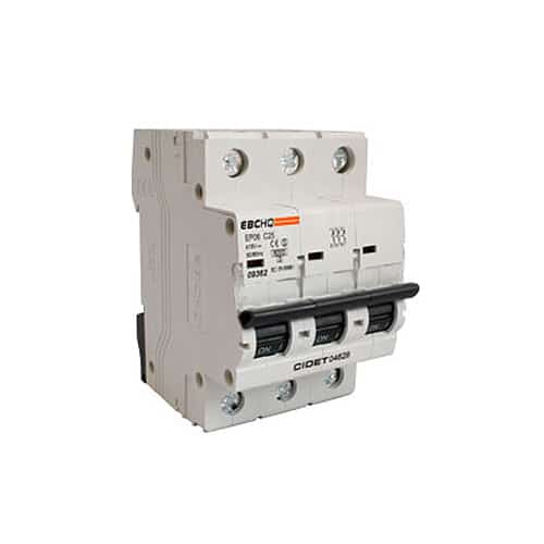 Breaker Ebc Riel 3X2A 400V 6KA C